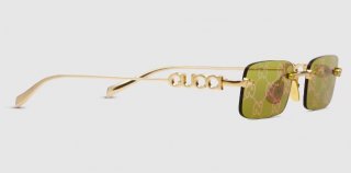 Gucci Rectangular frame sunglasses Yellow