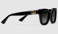 Guci Rectangular frame sunglasses black