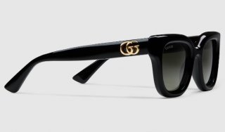 Guci Rectangular frame sunglasses black