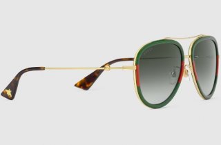 Gucc Aviator metal sunglasses