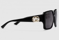 Square frame sunglasses black
