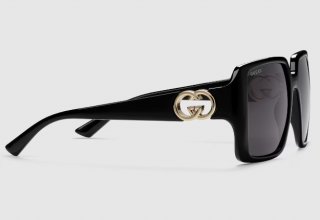 Square frame sunglasses black