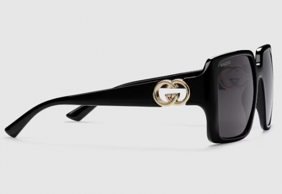 Square frame sunglasses black