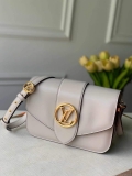 LV M55950 Louis Vuitton Pont 9 High End Leathers Bag Cream