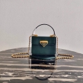 Prada Saffiano Leather Symbole Bag 1BN021 Dark Green