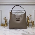 Valentino 50027 Vsling Grainy Calfskin Hobo Bag Gray