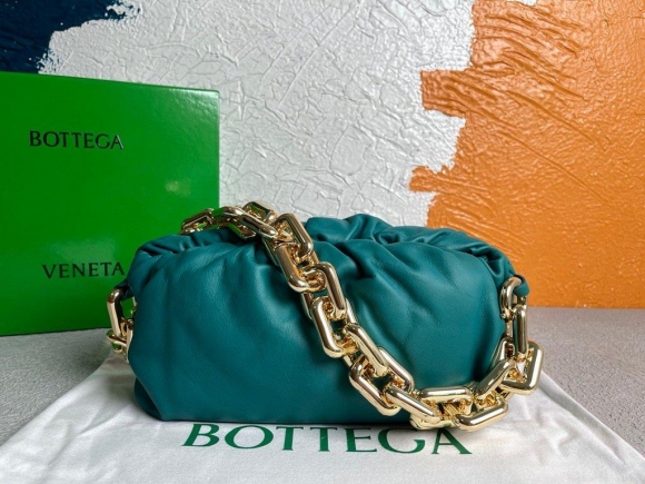BV 620230 Bottega Veneta Chain Pouch Raintree Bag 92020 Strap 25cm Blue Gold