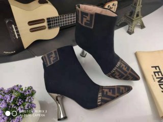 Fendi Boots Designger Fendi Short Shoes Women 81902 Black and Brown