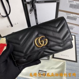 Gucci 443436 GG Marmont Continental Wallet Black