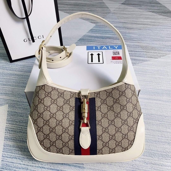 Gucci 636706 Jackie Vintage Underarm Bag White