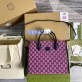 Gucci 659983 GG Multicolour Small Tote Bag Purple