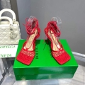 Bottega Veneta BV 651388 Mesh and Leather Sandals VBSD35968