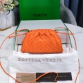 BV 585852 Bottega Veneta Mini Pouch intrecciato leather clutch with strap Orange