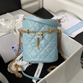 Chanel Bucket Bag Lambskin AS3116 Blue