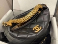 Chanel AS3242 Small Hobo Bag Lambskin Strass Gold-Tone Metal Black