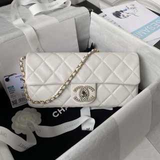 Chanel AS3791 Flap Bag Lambskin White