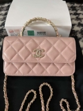 Chanel A96034 Woc Wallet on Chain With Small flower Handle Pink Lambskin