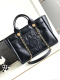 Chanel A66941 23B Small SShopping Bag Black Calfskin