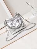 Chanel AS3980 22 Mini Handbag Fantasy color Calfskin & Silver-Tone Metal Silver