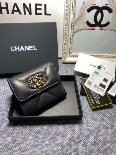 Chanel AP1064 19 Small flap wallet Lambskin Black