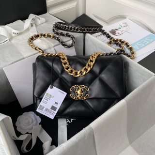 Chanel As1160 Chanel 19 Handbag Flap Lambskin B04852 94305 Black