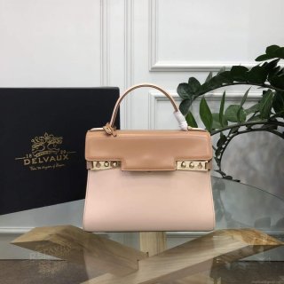 Delvaux AA0611 Tempête MM Bag caramel and pink