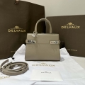 Delvaux AA0616 Tempête Crush in Jumping Calf Gray