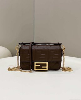 Fendi 8BS017 Baguette Mini Dark Brown leather 0135 bag