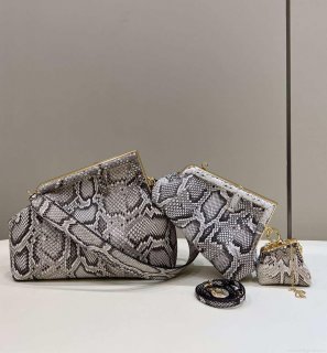 Fendi 8BP127 FENDI FIRST Medium Natural python leather bag
