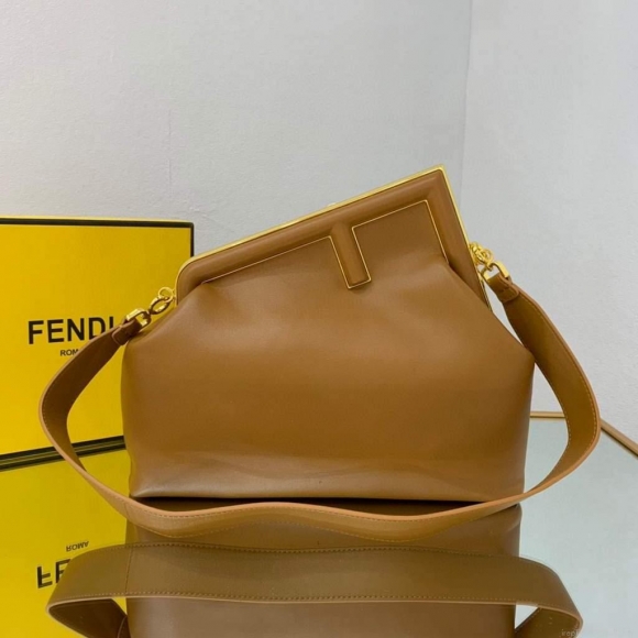 Fendi FIRST Medium Bag Tan Leather 8BP127