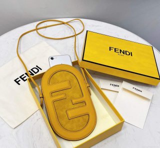 Fendi 8526 Phone Shoulder Bag Yellow