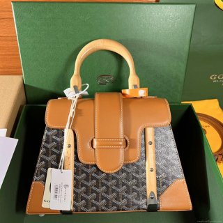 Goyard Sac Saigon Pm Bag BPMLTY07CL07P Black with Brown