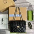 Gucci 740834 Gucci Deco Small Shoulder Bag Black
