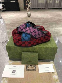 Gucci Sandals GG Multicolour Platform Sandal 81167