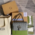 Gucci 443497 GG Marmont Small Shoulder Bag Gray