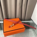 Hermes Women’s Leather Focus belt buckle & Reversible leather strap 13 mm H991001 Red
