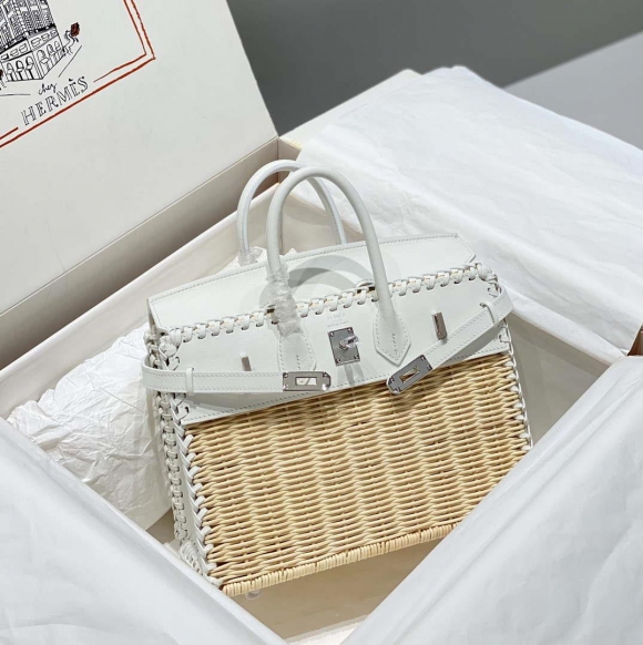Hermes Picnic Sellier Birkin 25 Barenia Palladium Hardware H21800