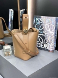 Loewe AANBBBMX01 Mini Pebble Bucket Bag in mellow calfskin Brown