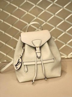 LV M45410 Louis Vuitton Montsouris Backpack Milky white