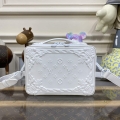 LV M21833 Louis Vuitton Handle Soft Trunk Bag Optic White