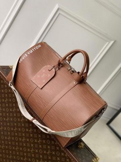LV M23721 Louis Vuitton Keepall Bandoulière 50 Bag Brown