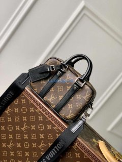 LV M82770 Louis Vuitton Nano Porte Documents Voyage Bag Brown