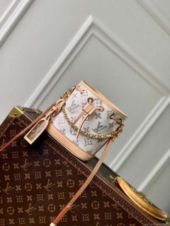 LV M83453 Louis Vuitton Nano Noé Bag Multicolor White