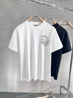 Dior 313J696 Men’s Women’s Relaxed Fit Cotton Jersey T-shirt D65852