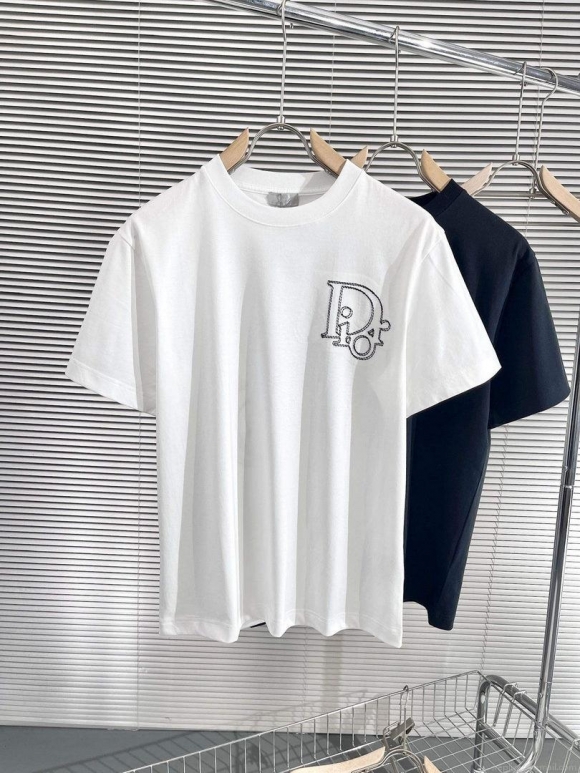 Dior 313J696 Men’s Women’s Relaxed Fit Cotton Jersey T-shirt D65852