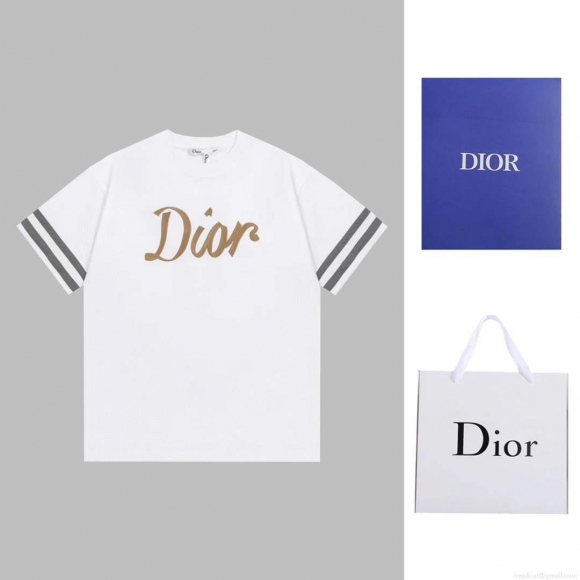 Dior 313J647 Men’s Women’s Relaxed Fit Cotton Jersey T-shirt D65860