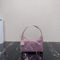 Prada 1NE515 Satin mini-bag with artificial crystals Pink