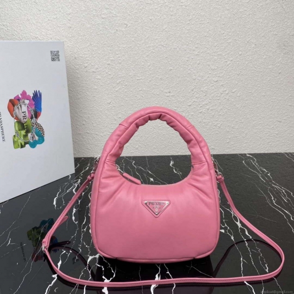Prada 1BA384 Prada Soft Padded Nappa Leather Mini Bag Pink