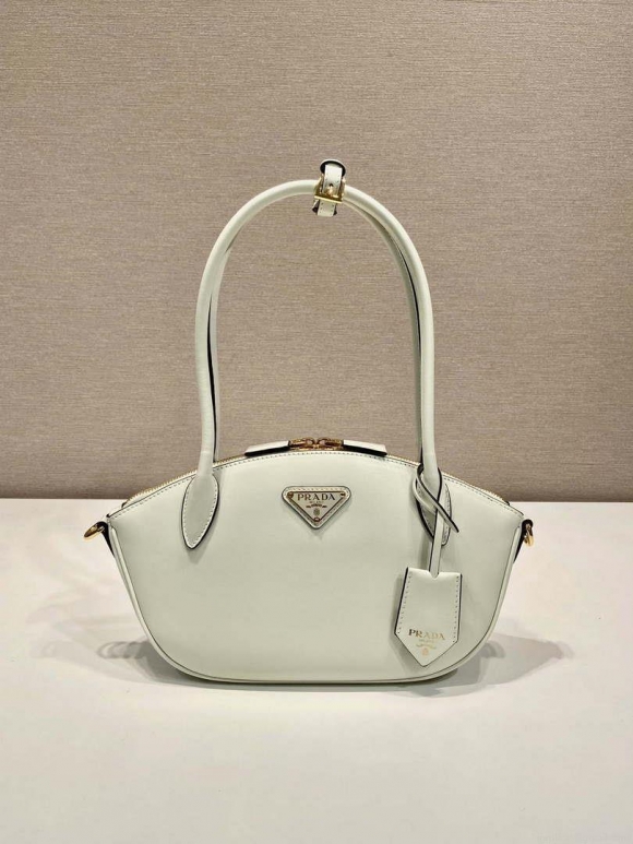 Prada 1BA427 Small leather handbag White