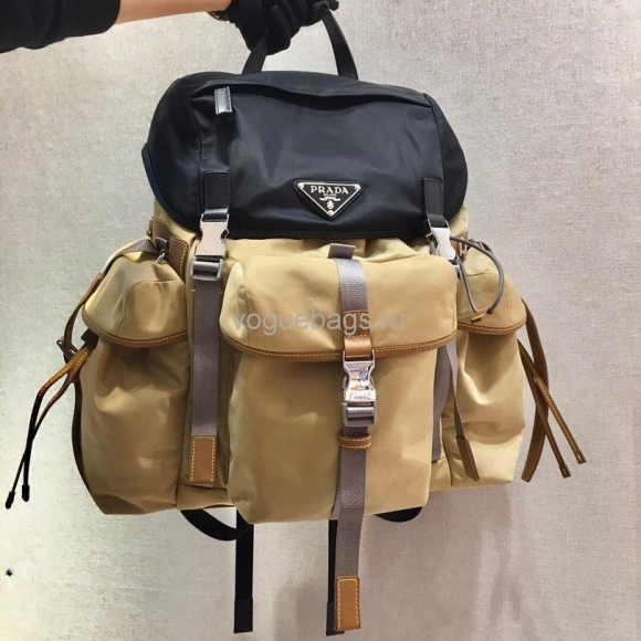 Prada 2VZ074 Nylon Backpack Bag in Brown